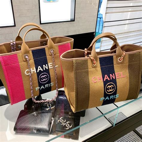 chanel paris beach bag